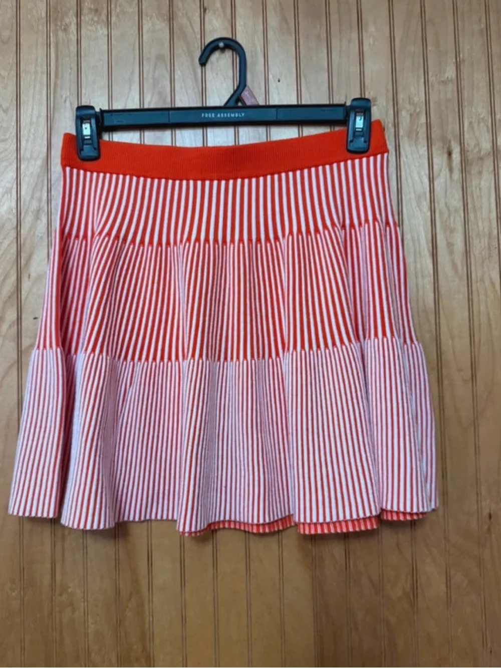 Free Assembly NWT Red & White Striped Knit Tank Top & Skirt Set Size Medium